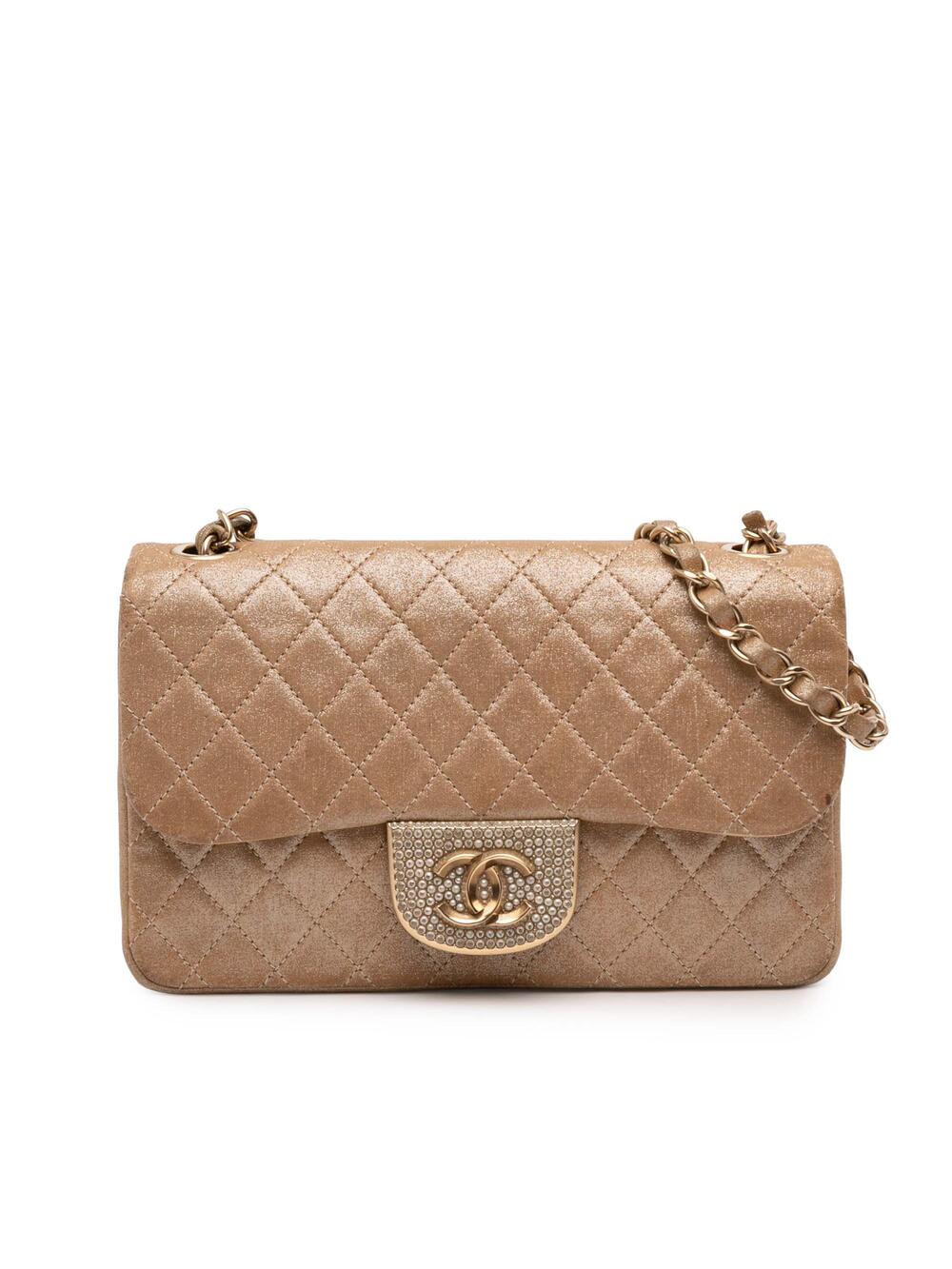 Chanel Pearl Cc Crystal Flap Bag #287653C29B